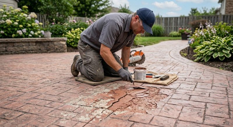 Decorative Concrete Repair in Pearland, TX