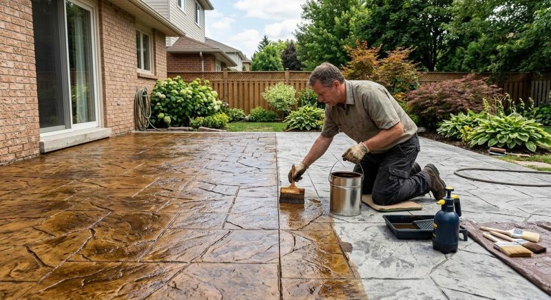 Tinted Concrete Installation in Dallas, TX